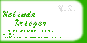 melinda krieger business card